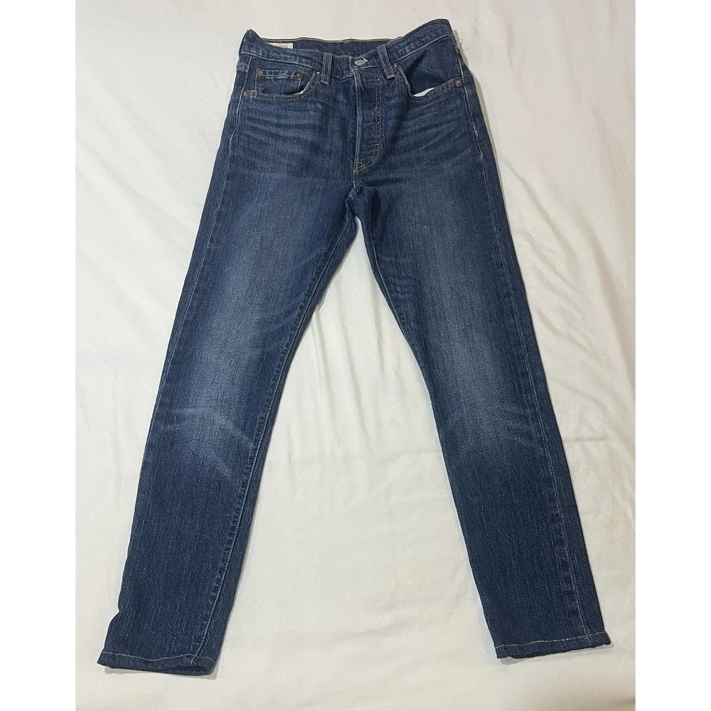 Mens Levis Jeans Premium Denim‎ 501 Button Fly Skinny Leg Sz S 25x30